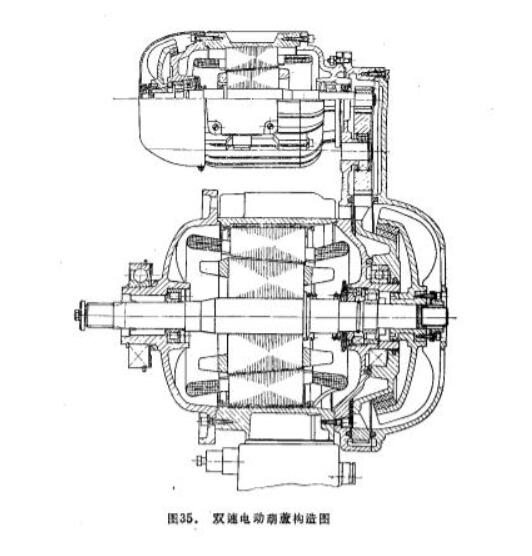 雙速電動葫蘆電機構(gòu)造圖